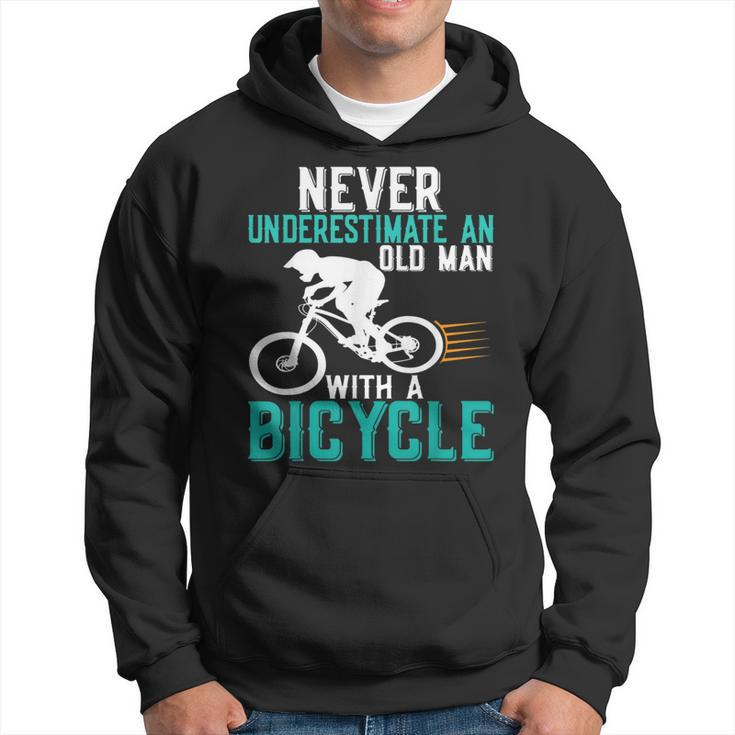 Never Underestimate An Old Man With A Bicycle Cycling Lover Hoodie