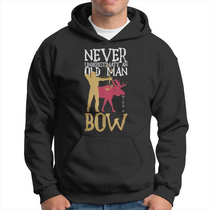 Never Underestimate An Old Man With A Bow Hunting Hoodie