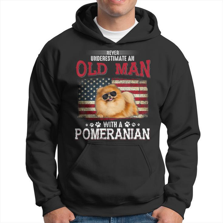 Never Underestimate An Old Man With A Pomeranian Costume Hoodie