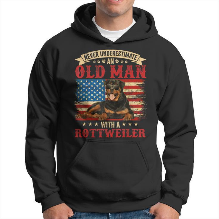 Never Underestimate An Old Man With A Rottweiler Costume Hoodie