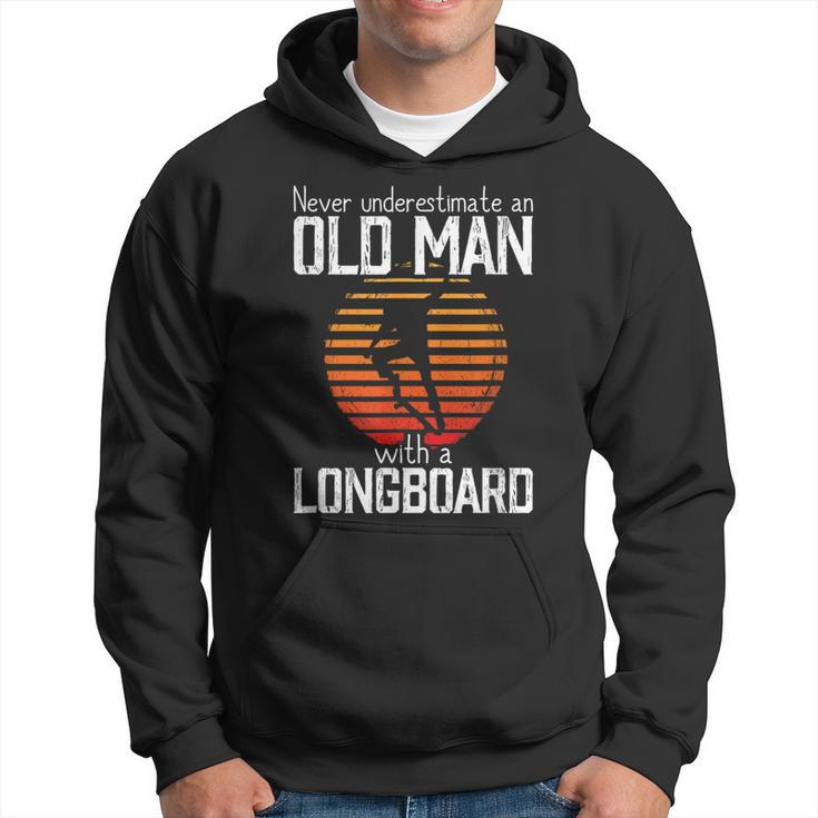 Never Underestimate An Old Man With A Skateboard Skater Hoodie