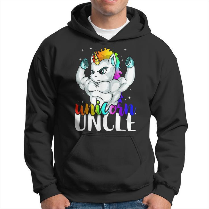 Unicorn Uncle Unclecorn  For Men Manly Unicorn Gift Hoodie