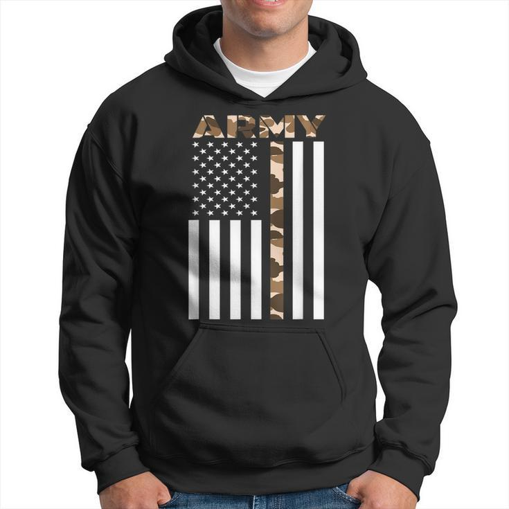 Us Army Flag Infantry Ranger Camouflage Brown Hoodie