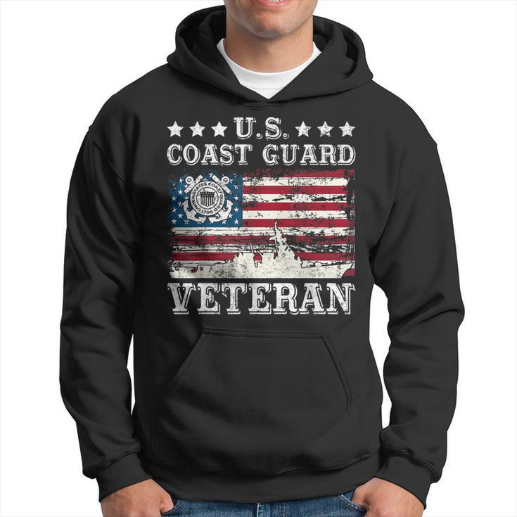 Us Coast Guard Veteran American Flag Uscg Gift Veteran Funny Gifts Hoodie