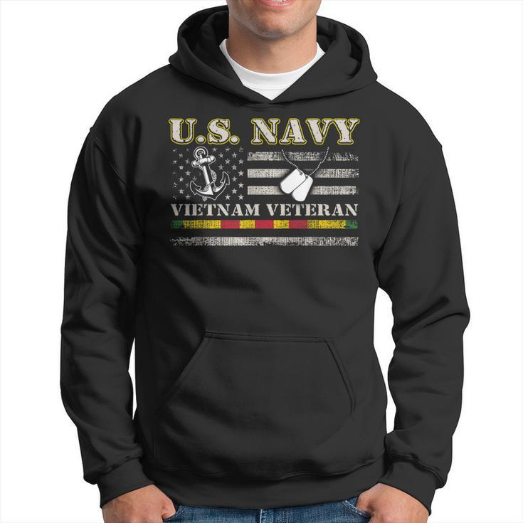 Us Navy Vietnam Veteran Usa Flag  Vietnam War Vet  Hoodie