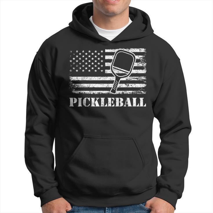 Usa Flag Pickleball Vintage Hoodie