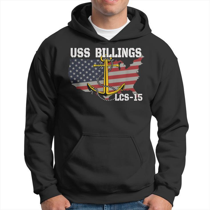 Uss Billings Lcs-15 Littoral Combat Ship Veterans Day Father Hoodie