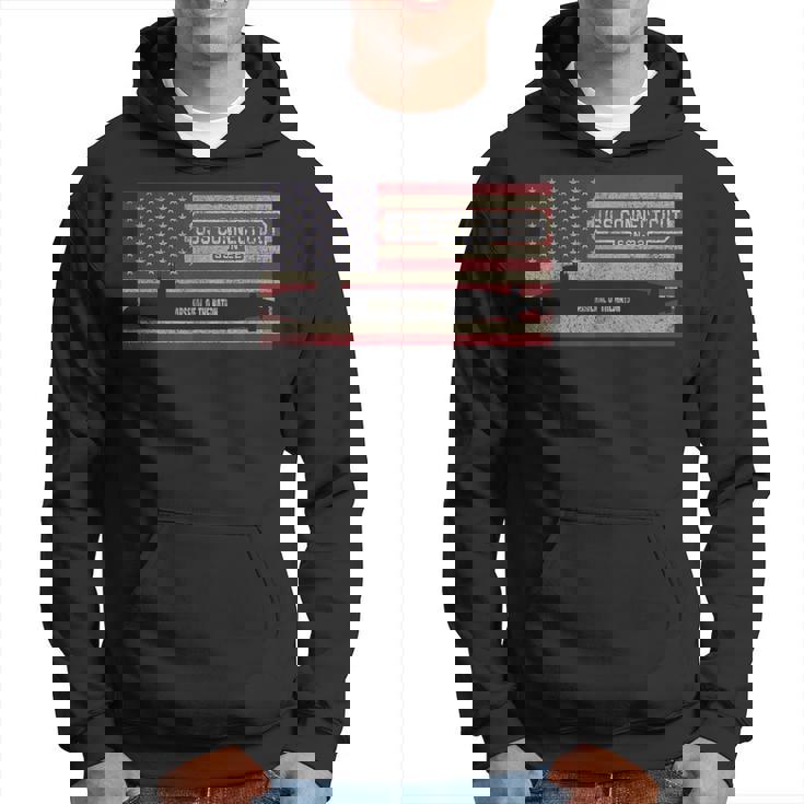 Uss Connecticut Ssn-22 Submarine Usa American Flag Hoodie