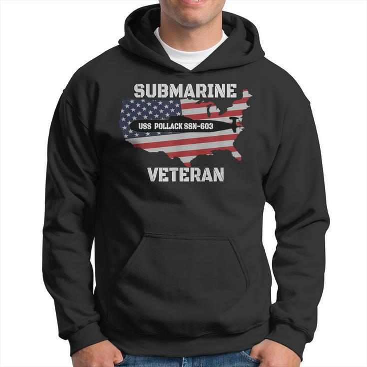 Uss Pollack Ssn-603 Submarine Veterans Day Father Grandpa Hoodie