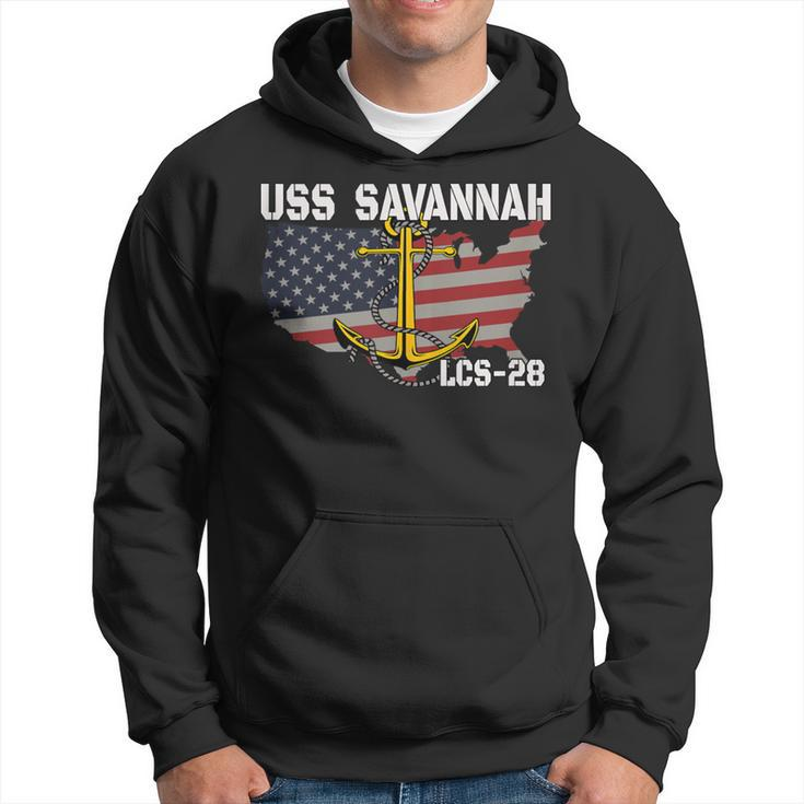 Uss Savannah Lcs-28 Littoral Combat Ship Veterans Day Father Hoodie