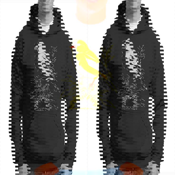 Ventage American Goldfinch Graphic Cute American Goldfinch Hoodie