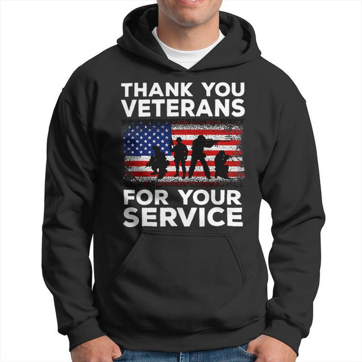 Veteran Vets Thank You For Your Service Veteran Us Flag Veterans Day 1 Veterans Hoodie