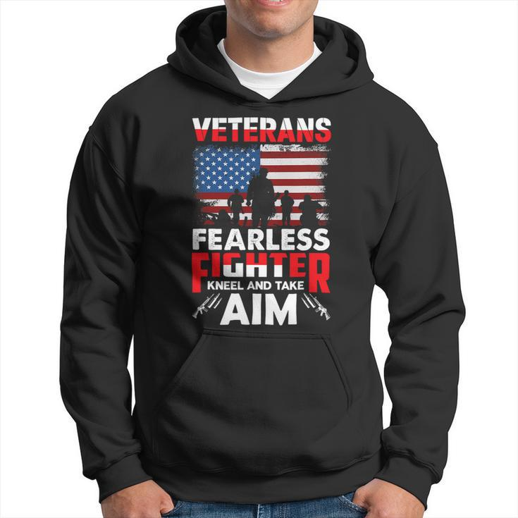 Veteran Vets Us Army Veteran Gifts Kneel American Flag Military Tee Gift Veterans Hoodie