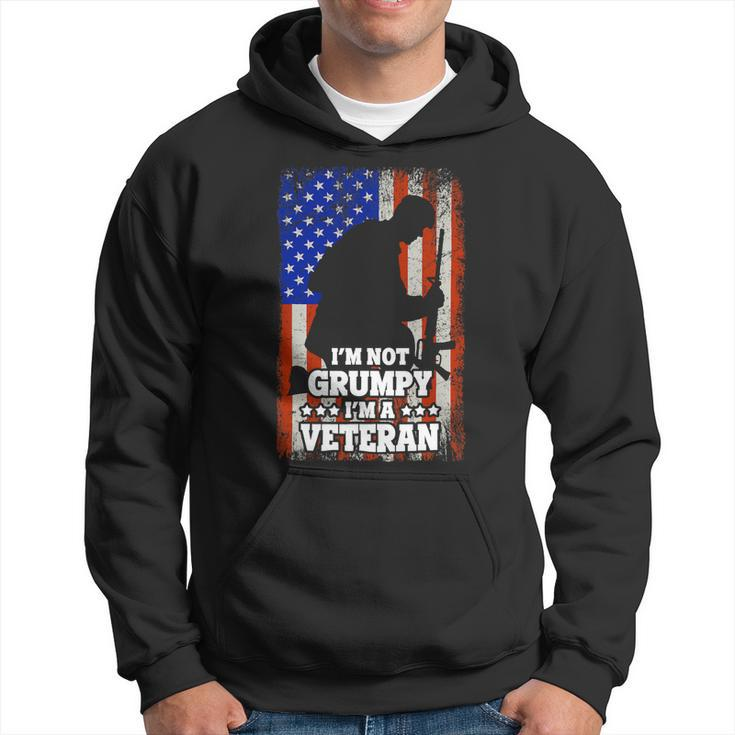 Veteran Vets Us Flag Im Not Grumpy Im A Veteran 116 Veterans Hoodie
