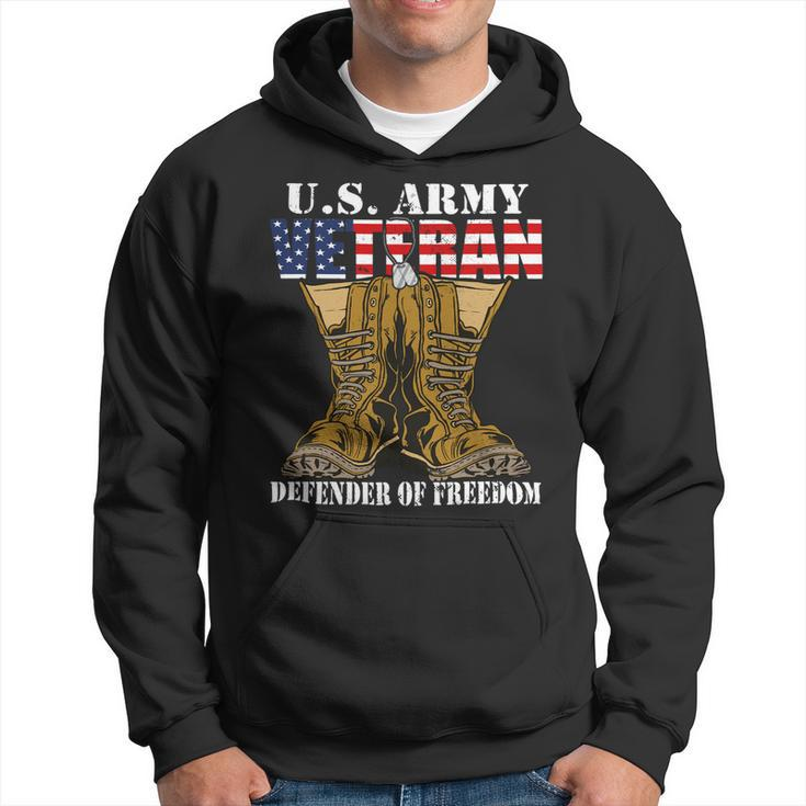 Veteran Vets Us Flag Us Army Veteran Defender Of Freedom Veterans Hoodie