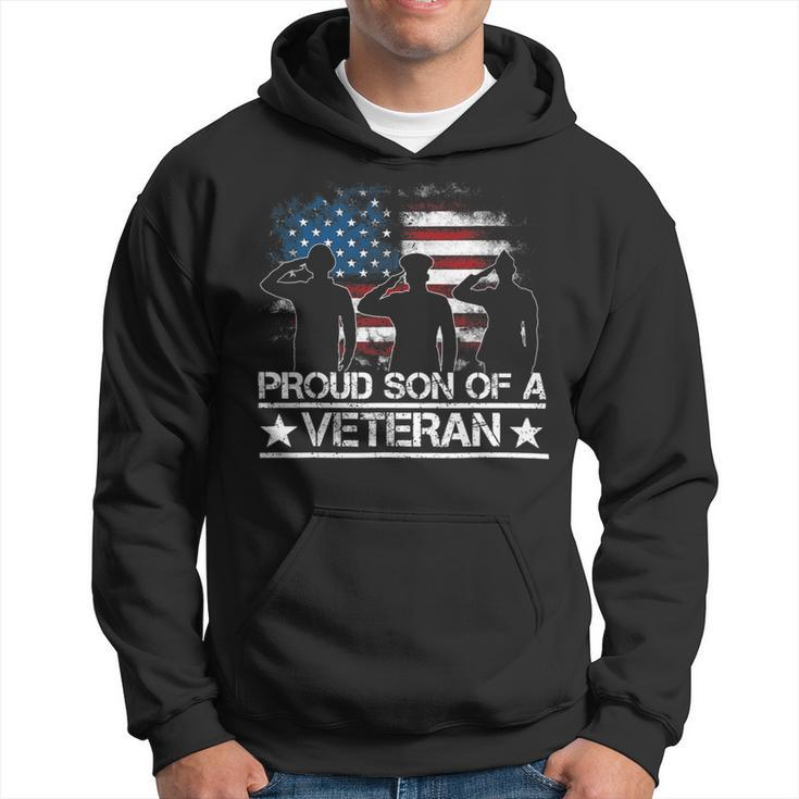 Veteran Vets Usa United States Military Family Proud Son Of A Veterans Hoodie