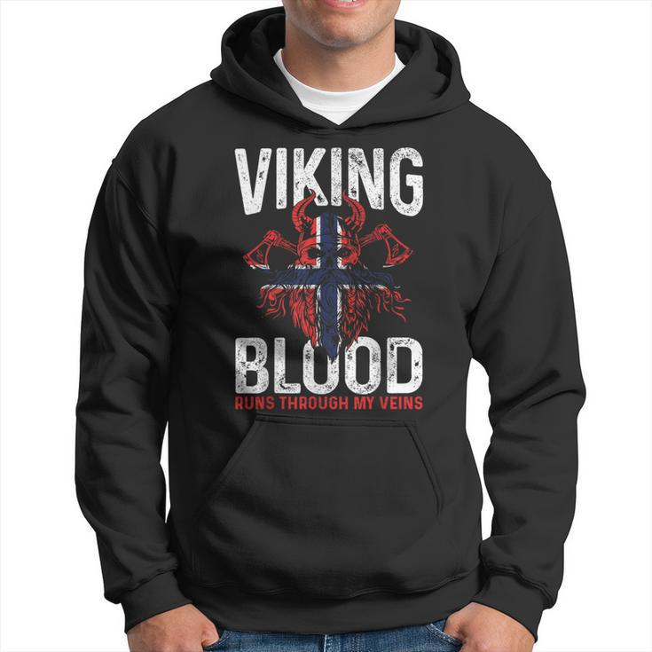 Viking Blood Runs Through My Veins Norwegian Roots Pride Hoodie