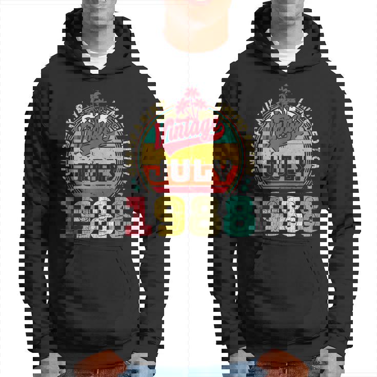 Vintage 35Th Birthday Awesome Since July 1988 Hoodie