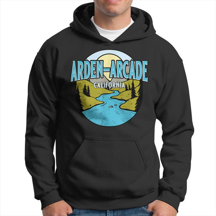 Vintage Arden-Arcade California River Valley Souvenir Print Hoodie