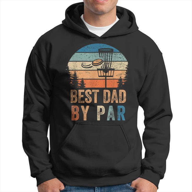 Vintage Best Dad By Par Fathers Day Funny Disc Golf Dad Hoodie