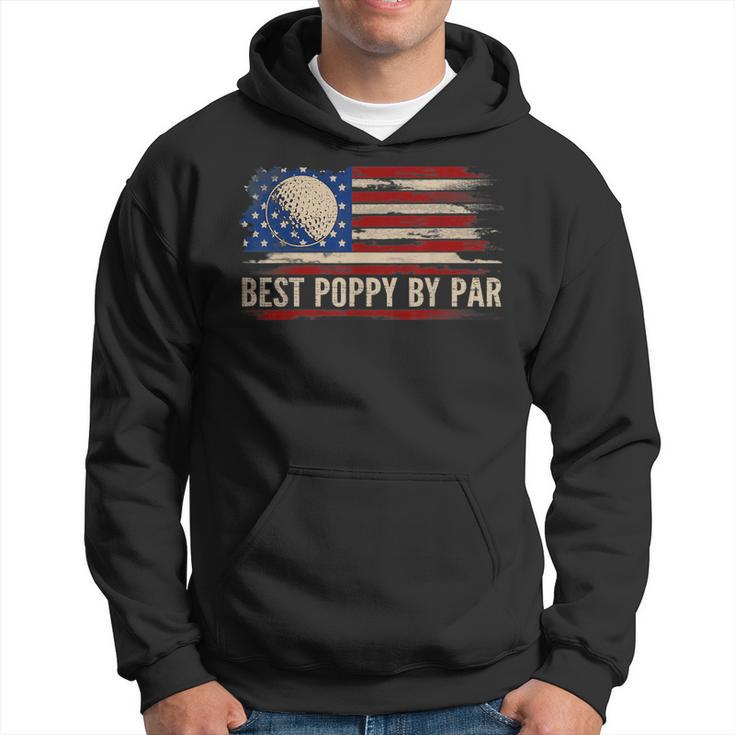 Vintage Best Poppy By Par American Flag GolfGolfer Gift Hoodie