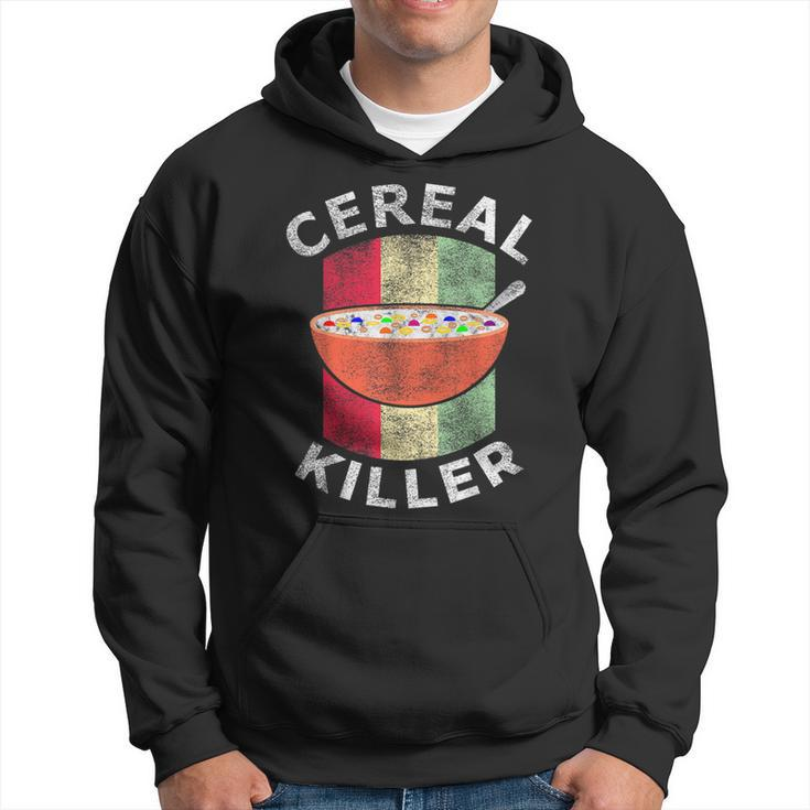 Vintage Cereal Killer Food Pun Funny Cereal Box Halloween Halloween Funny Gifts Hoodie
