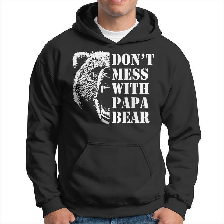 Vintage Dont Mess With Papa Bear Funny Fathers Day  Hoodie