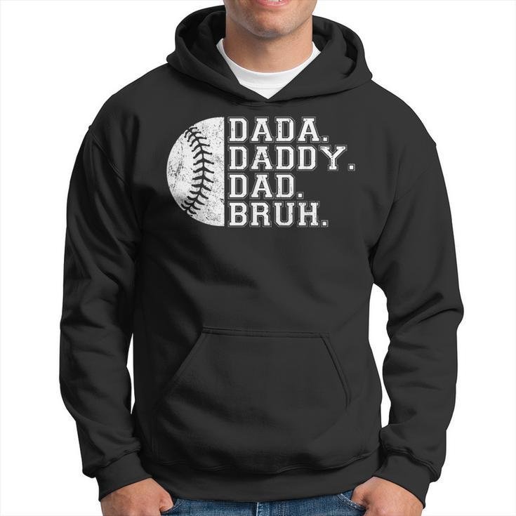 Vintage Fathers Day Dada Daddy Dad Bruh Baseball  Hoodie