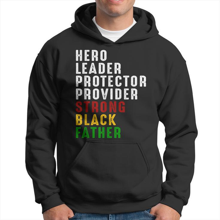 Vintage Fathers Day Strong African American Black Father Hoodie