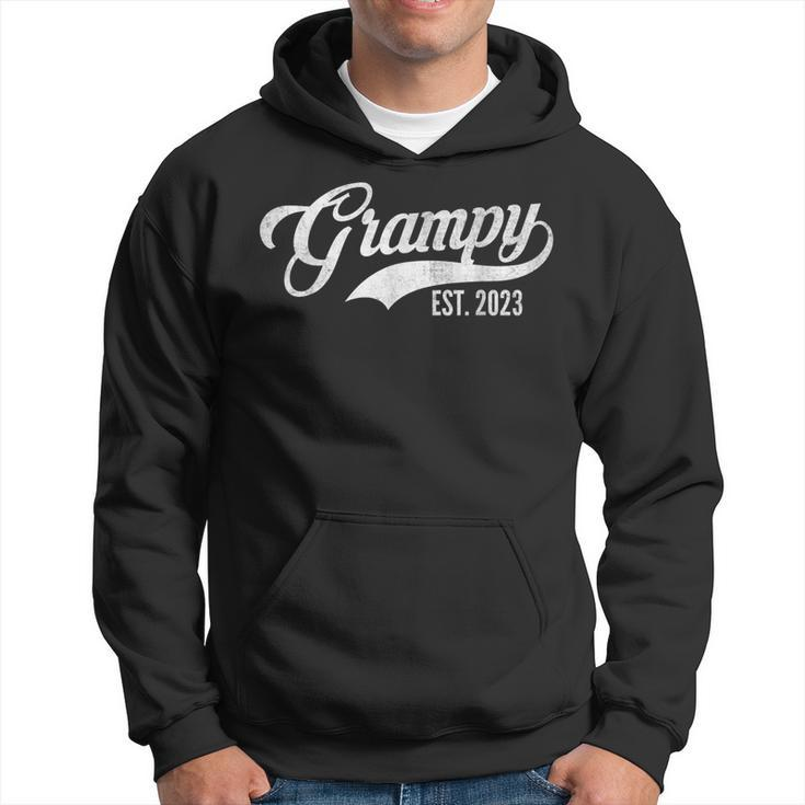 Vintage Grampy Est 2023 First Time Grandpa Fathers Day Gift  Gift For Mens Hoodie