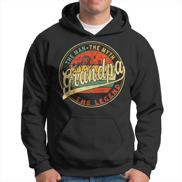 Vintage Grandpa Man Myth Legend Daddy Father Gift Family  Hoodie