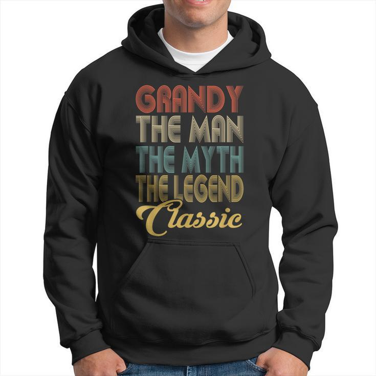 Vintage Grandy The Man Myth Legend Grandpa Gift Retro  Hoodie