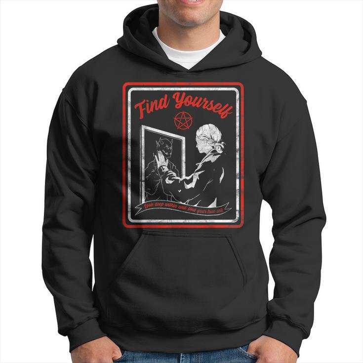Vintage Horror Find Yourself Demon Within Hoodie