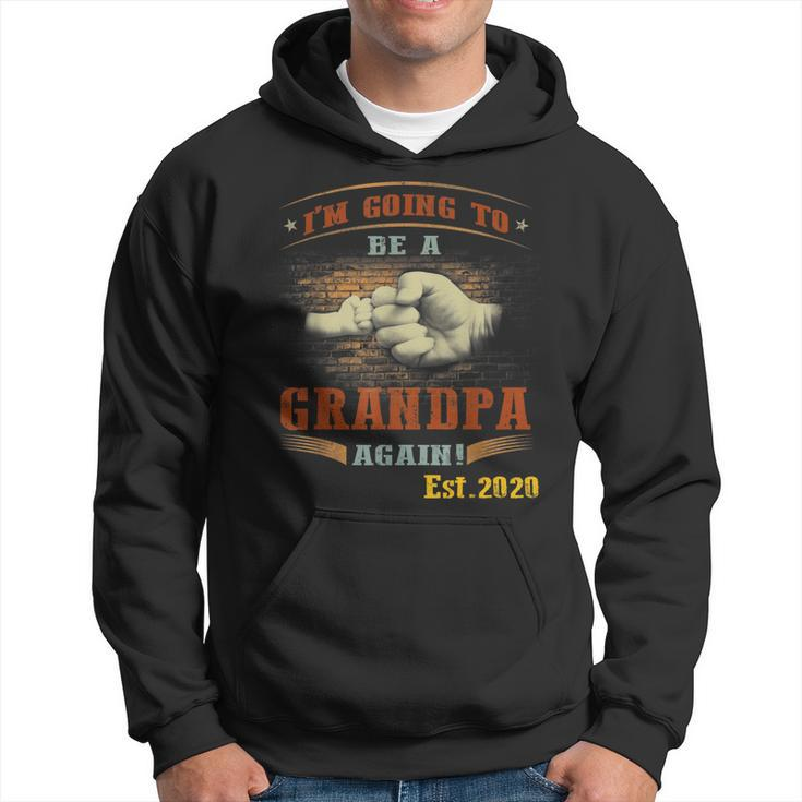 Vintage Im Going To Be A Grandpa Again Est 2020  Hoodie