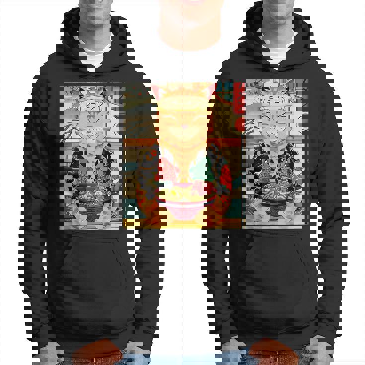 Vintage Kawaii Cat Anime Lovers Japanese Ramen Lovers Hoodie
