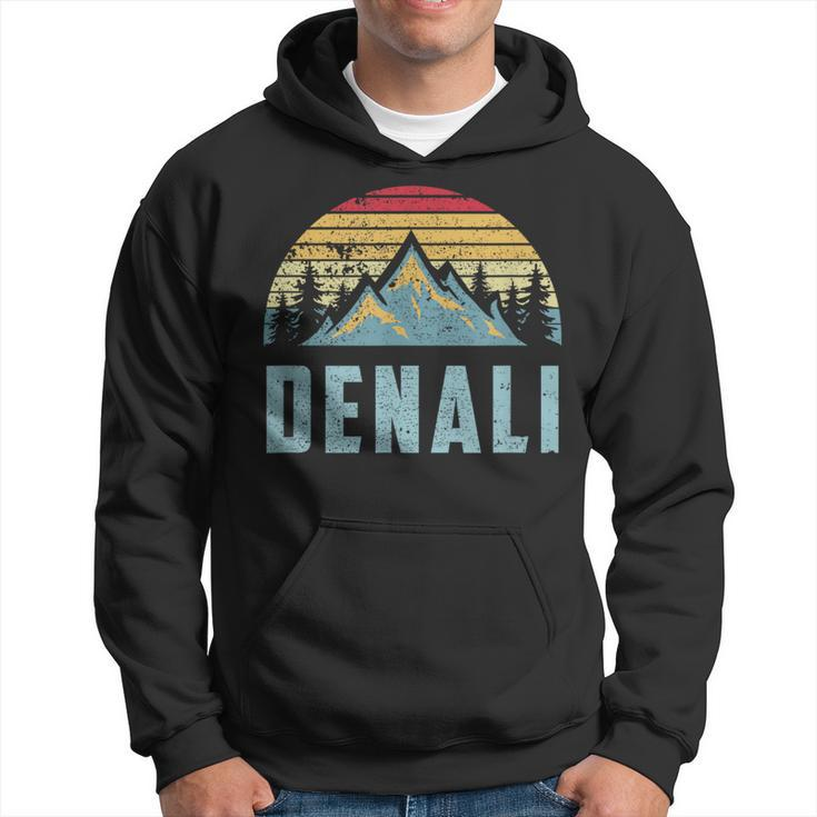 Vintage Mt Denali National Park Alaska Mountain Hoodie