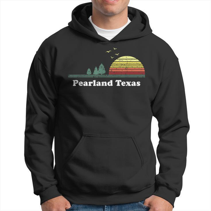 Vintage Pearland Texas Sunset Souvenir Print Hoodie