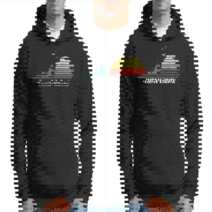 Vintage Placerville California Sunset Souvenir Print Hoodie