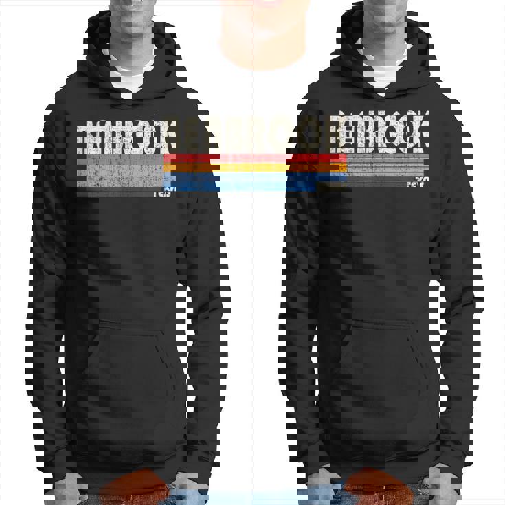 Vintage Retro 70S 80S Style Hometown Of Benbrook Tx Hoodie