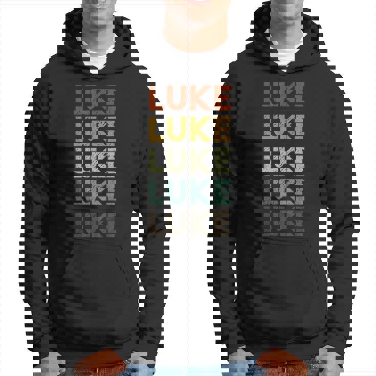 Vintage Retro Luke First Name  Hoodie