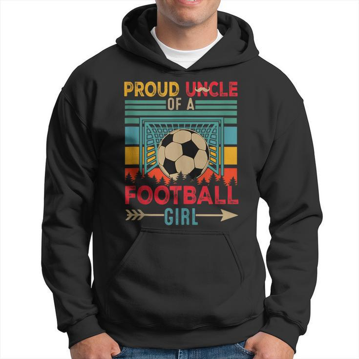 Vintage Retro Proud Uncle Of A Football Player Family Girl Hoodie