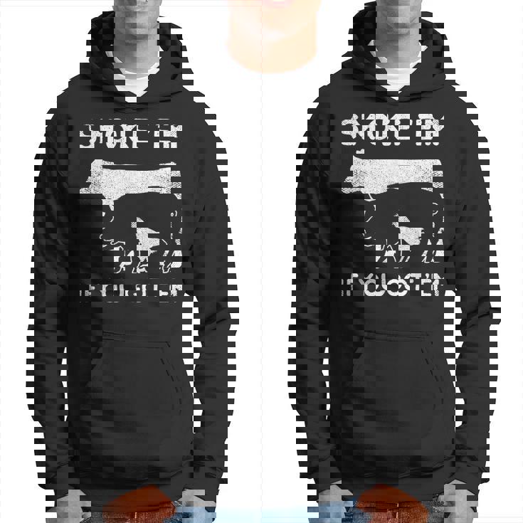 Vintage Smoke Em If You Got Em Bbq Hoodie
