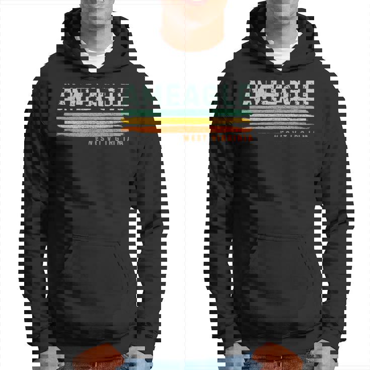 Vintage Stripes Ameagle Wv Hoodie