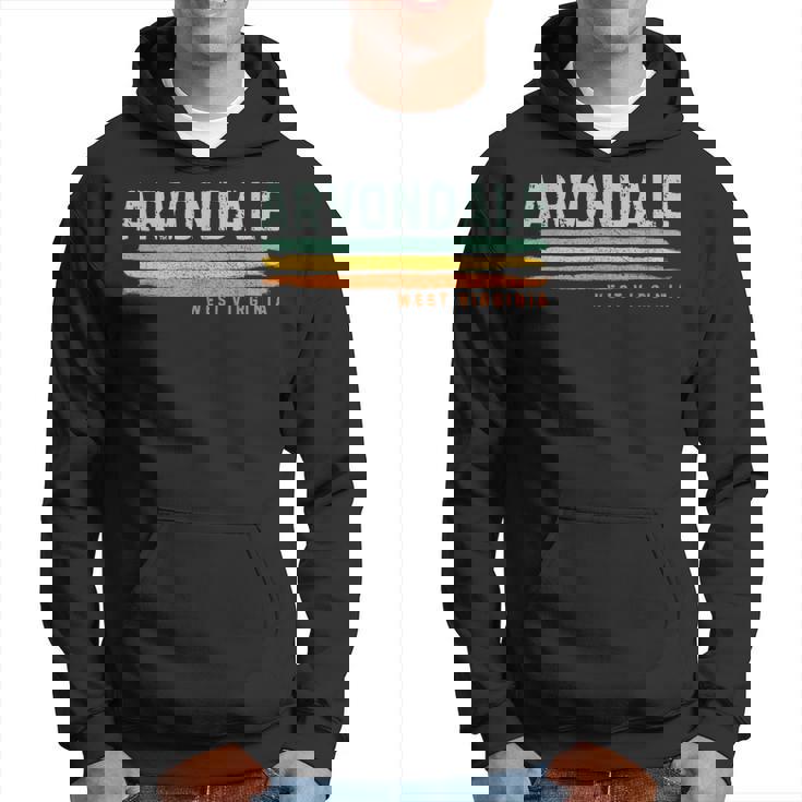 Vintage Stripes Arvondale Wv Hoodie