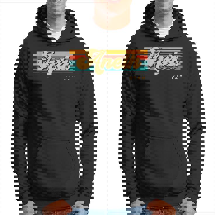 Vintage Sunset Stripes Aneth Utah Hoodie