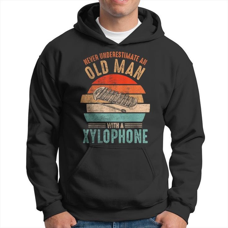 Vintage Never Underestimate An Old Man With A Xylophone Hoodie