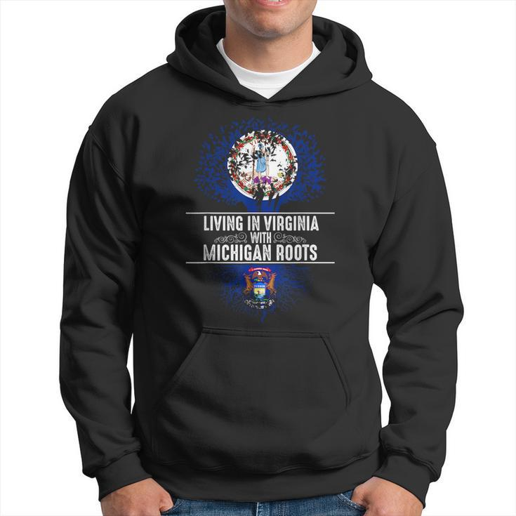 Virginia Home Michigan Roots State Tree Flag Love Gift  Hoodie