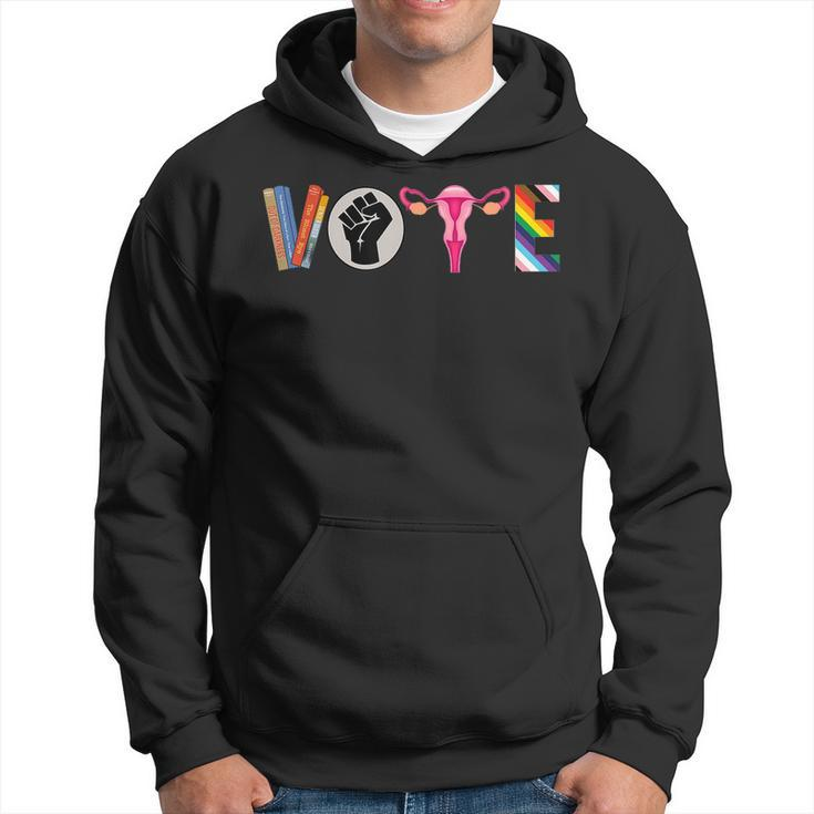 Vote Banned Books Reproductive Rights Blm Political Activism  Hoodie