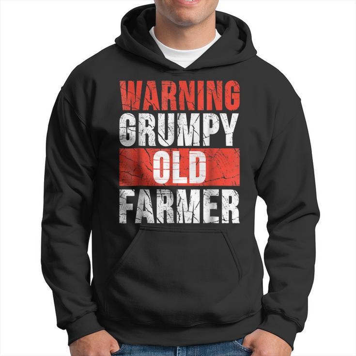 Warning Grumpy Old Farmer  Funny Grandpa Farmer  Hoodie