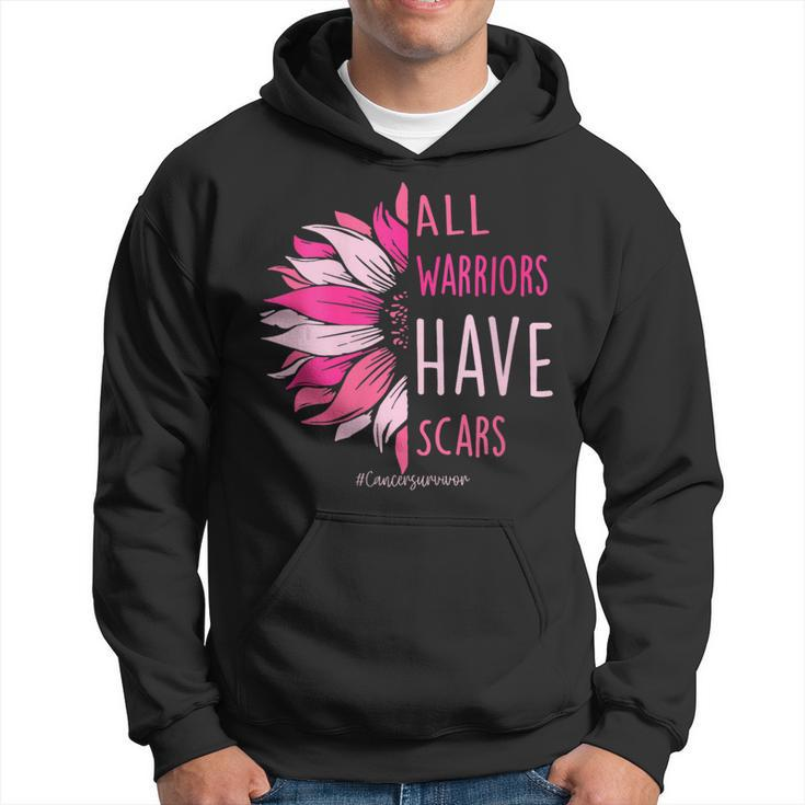 All Warriors Have Scars Pink Ribbon Breast Cancer Awareness Hoodie